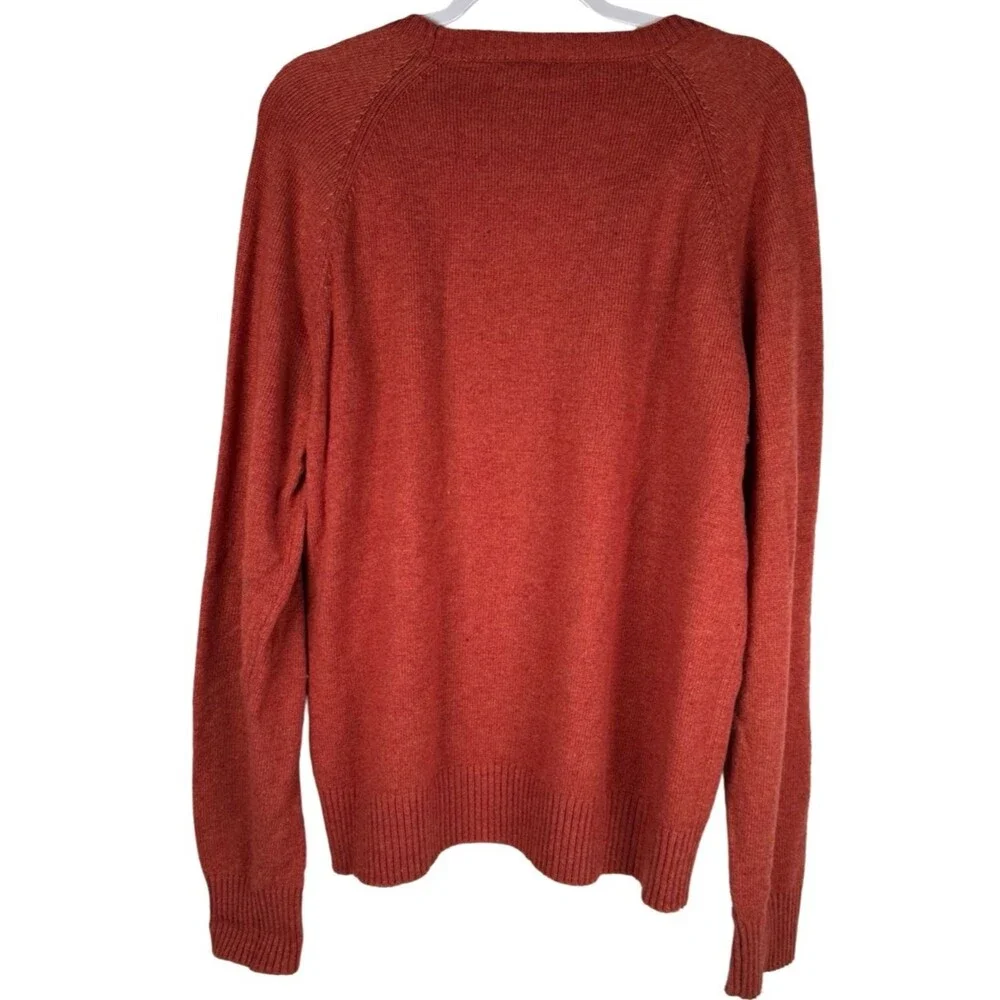 J. Crew Mercantile Lambswool Crewneck Pullover Sweater Rust Red Men’s Size Large